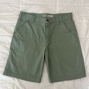 Relaxed fit mens cargo shorts rare green color